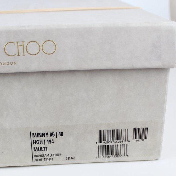 New JIMMY CHOO Minny 85 Glitter Heels– Strappy Sandals for Party, Wedding, Gala - Picture 15 of 15